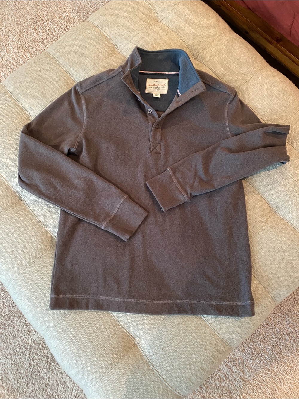 Weatherproof Men’s Long-Sleeve Polo in light brown